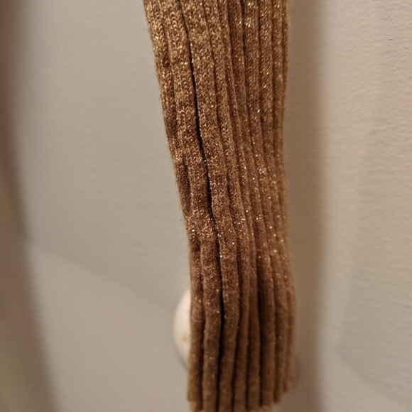 INC Women's Gold metallic small long sleeved top - Picture 4 of 6